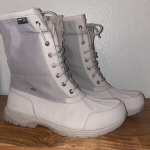 New UGG Butte Mono Waterproof Leather Boots Men’s Putty 1120979 Sz 7.5 Vibram